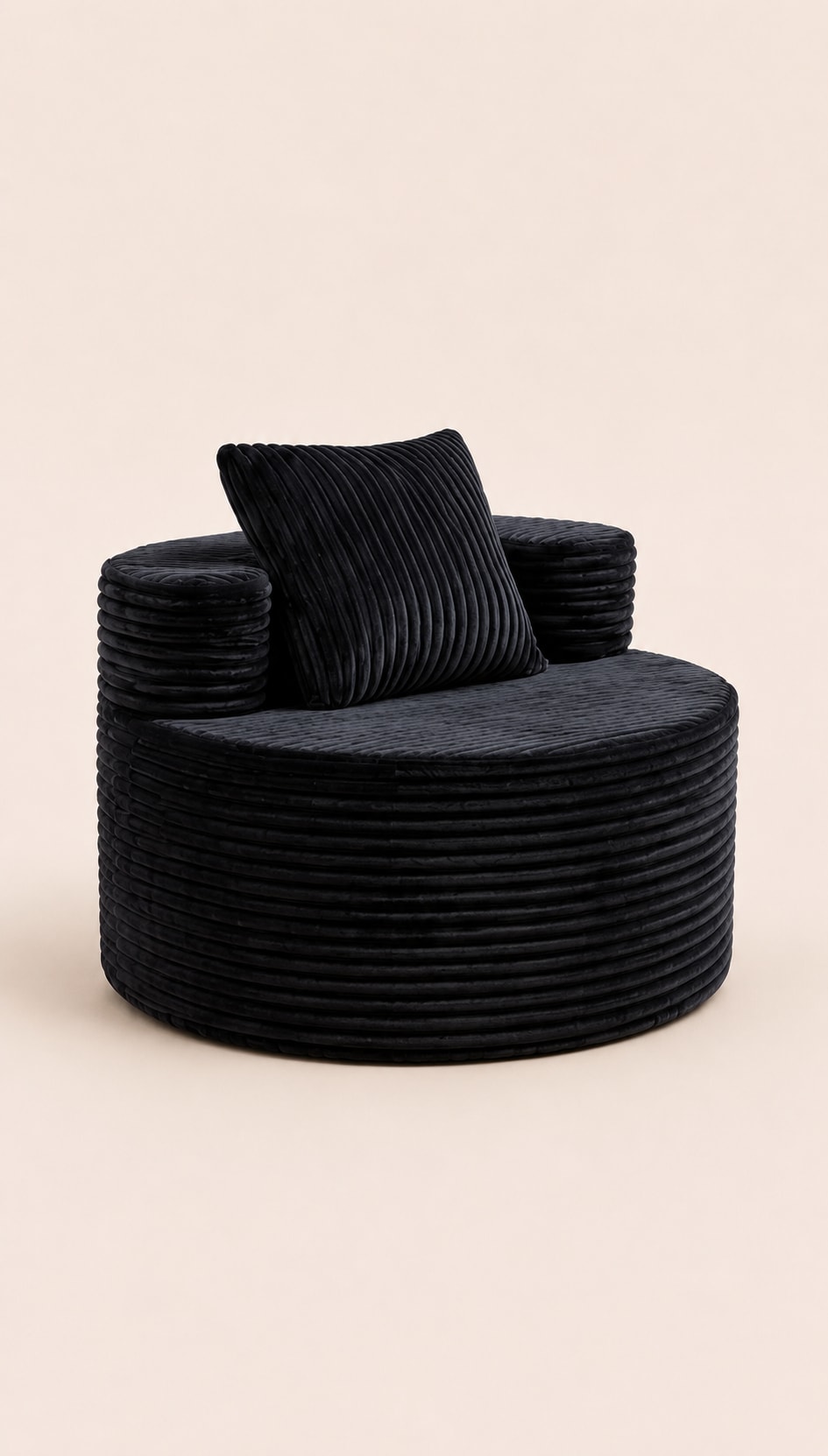 Black Corduroy Swivel